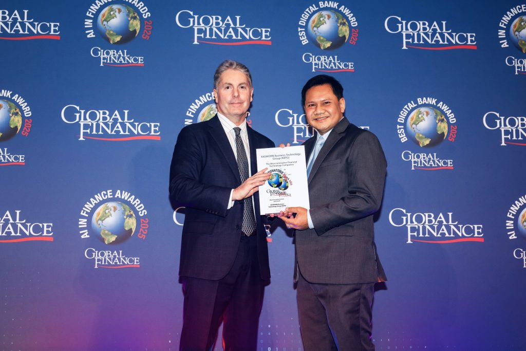 KBTG คว้ารางวัล The Innovators 2025 เป็นปีที่ 2 ติดต่อกัน พร้อมสร้างประวัติศาสตร์เป็นองค์กรแรกของไทยที่ได้รับรางวัลในสาขา Most Innovative Financial Technology Company in Asia-Pacific จากนิตยสาร Global Finance